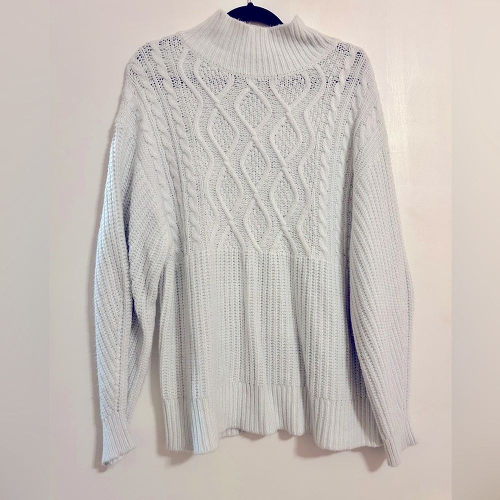 Cozy White Cable Knit Sweater